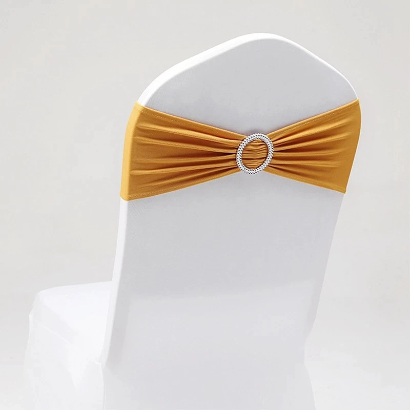 Spandex Chair Bands With Buckle Slider For Wedding Decorations Wholesale Chair Sashes Bow Not a chair cover