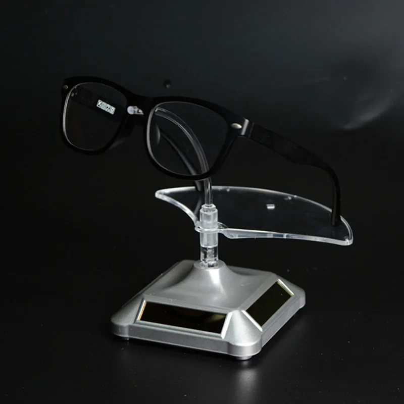 Solar Display Holder Jewelry Showcase Display Solar Powered Rotating Sunglasses Display Stand