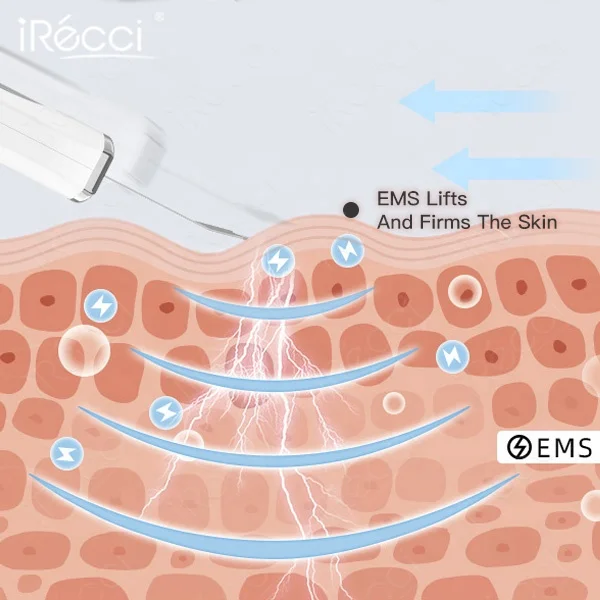 Home use portable deep clean facial spatula machine ems ultrasonic skin scrubber with for face skin care