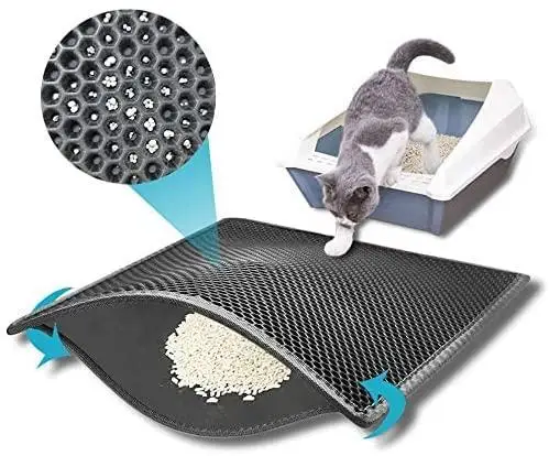 Wholesale Manufacture Soft on Paws Non-Slip Automatic Cat Litter Box Trapping Mat