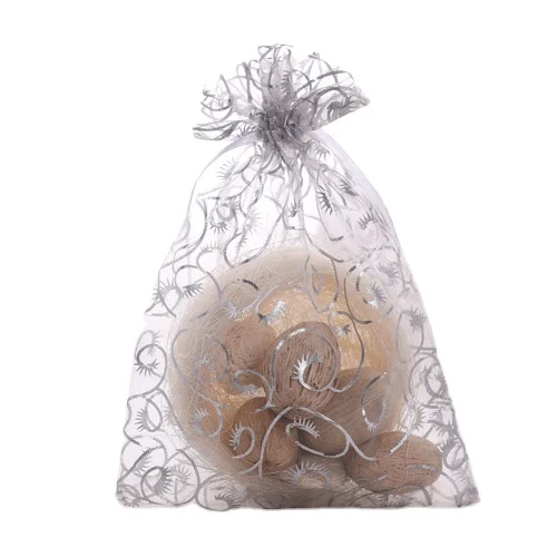 Сумка из органзы с принтом из переработанного серебра