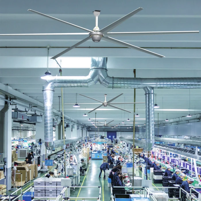 
Large Permanent Magnet Frequency Converter Gearless Industrial Suspension Fan 7.3m Workshop Fan Energy-saving Industrial Fan 