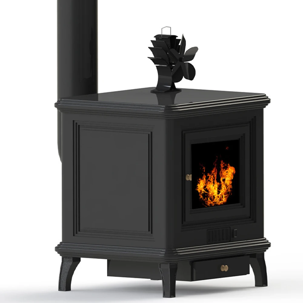 Top Fan Heater Paraffin 3-Blade Stove Petal Style Eco Wood Heat