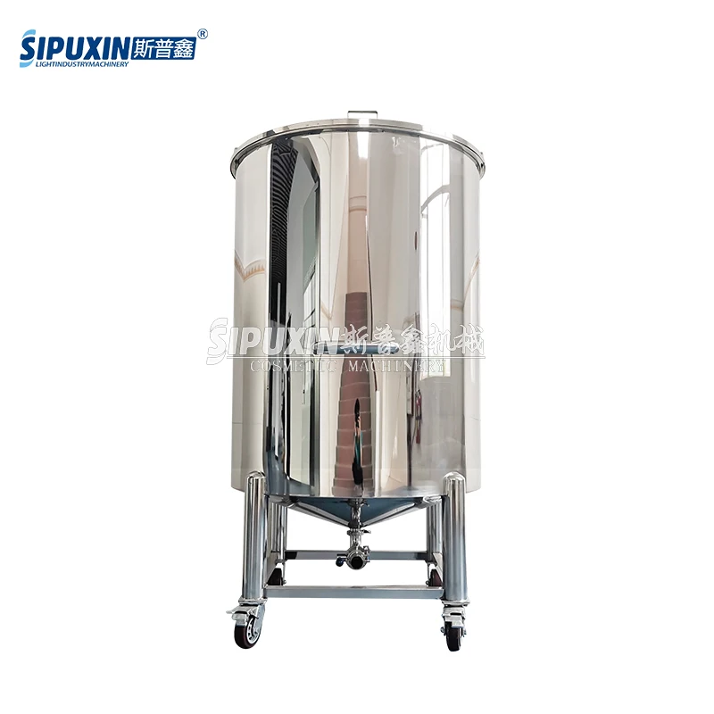 Guangzhou Spx  1000L Open Type Storage Tank with Movable Wheels shampoo Storage Tank Stainless Storage Tank