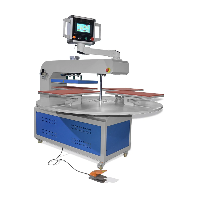 Factory Directly Support Size Customized 4 Station Pneumatic Automatic Sublimation Heat Press Machine For T-Shirt