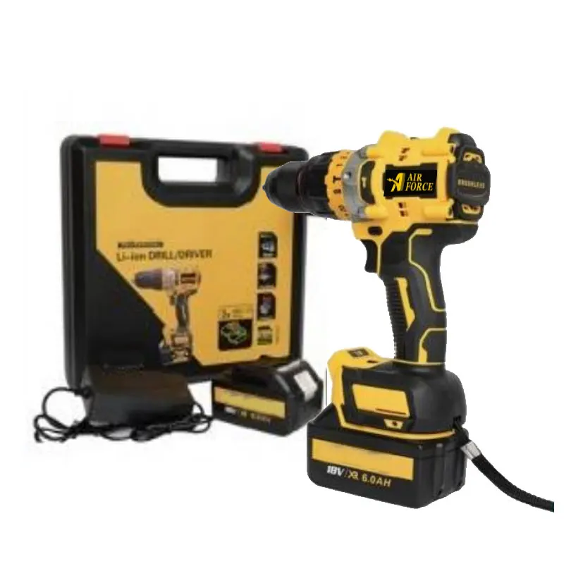 AIRFORCE 161mm Drilling two Capacity 12V Brushless Torque Professional Percussion Drill 20V Electric Wireless Impact drill