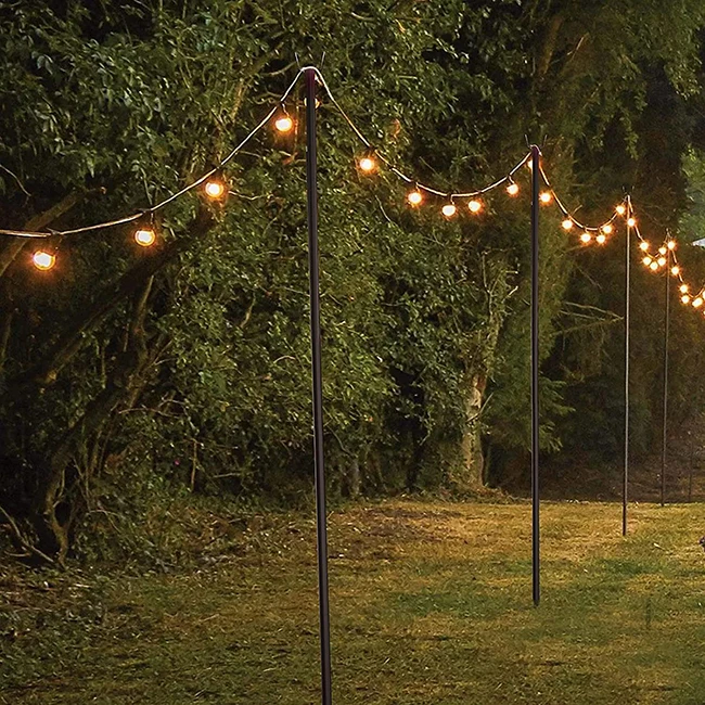 Outdoor Garden Ornament Conical Base 10ft Umbrella Led Christmas Decorations 25 Meter High Mast Lighting Pole