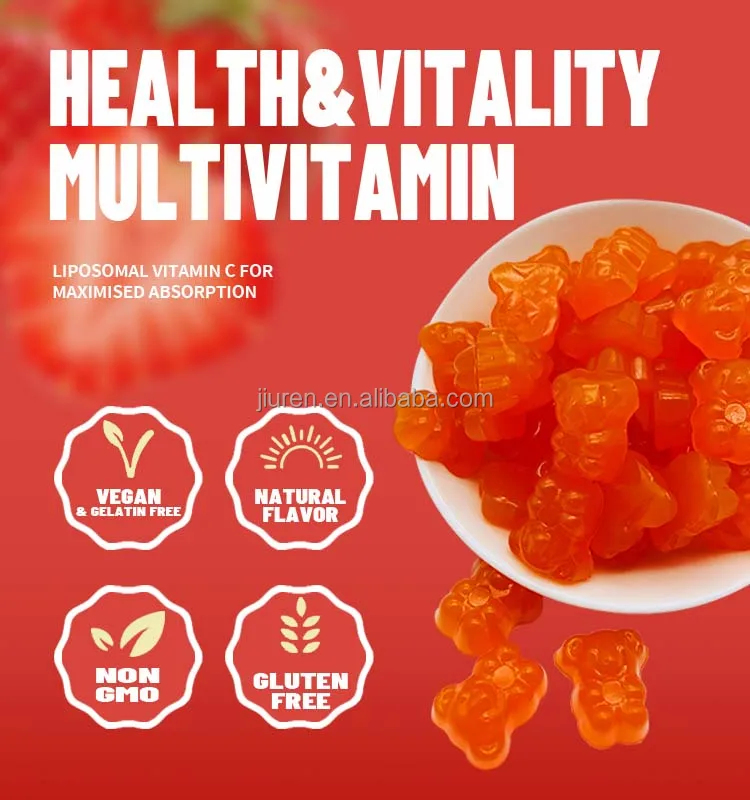 Hot Selling Wholesale Vitamin Gummies Vitamin 10000mcg Nutritional Supplement Gummies