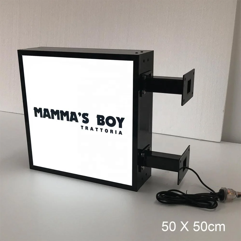  Двухсторонняя подсветка 3D бизнес знаки индивидуальная форма акриловый светодиодный лайтбокс