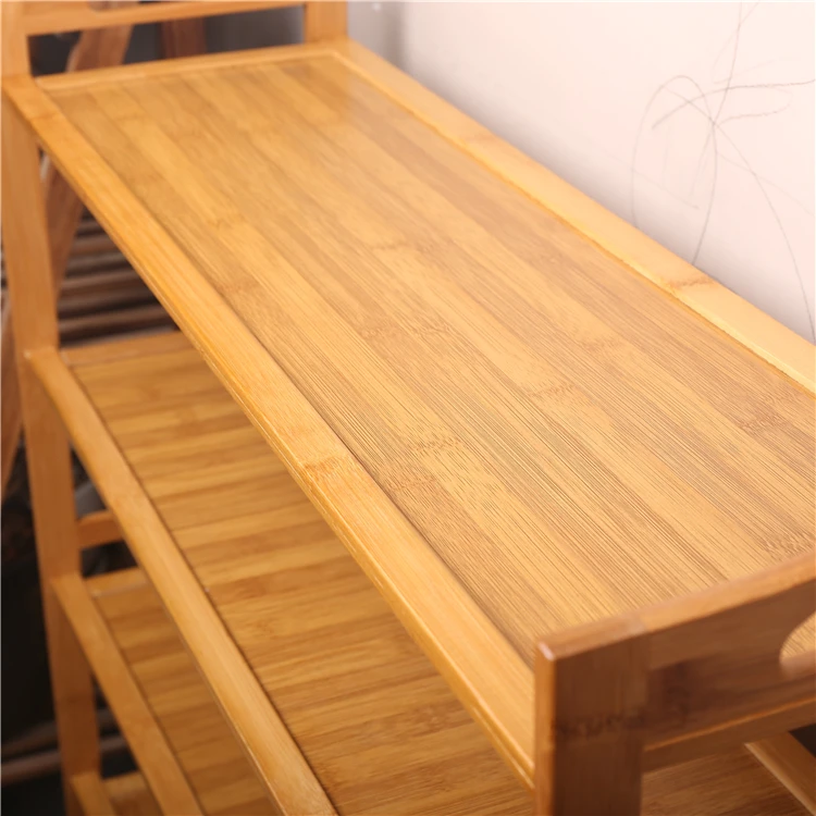 Modern High-capacity 3 4 5 Tier Wooden Bamboo Shoe Rack Storage Organizer Shoe Cabinet Shoe Shelf