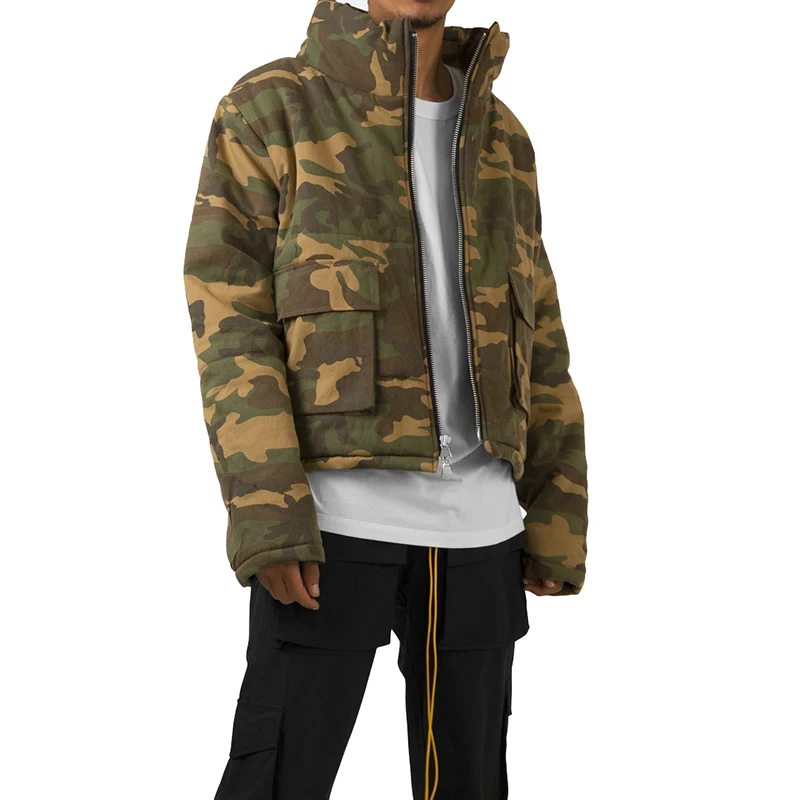 Custom Winter Outdoor Coat Jacket Mes Pad Tactical Camouflage Puffer Jacket