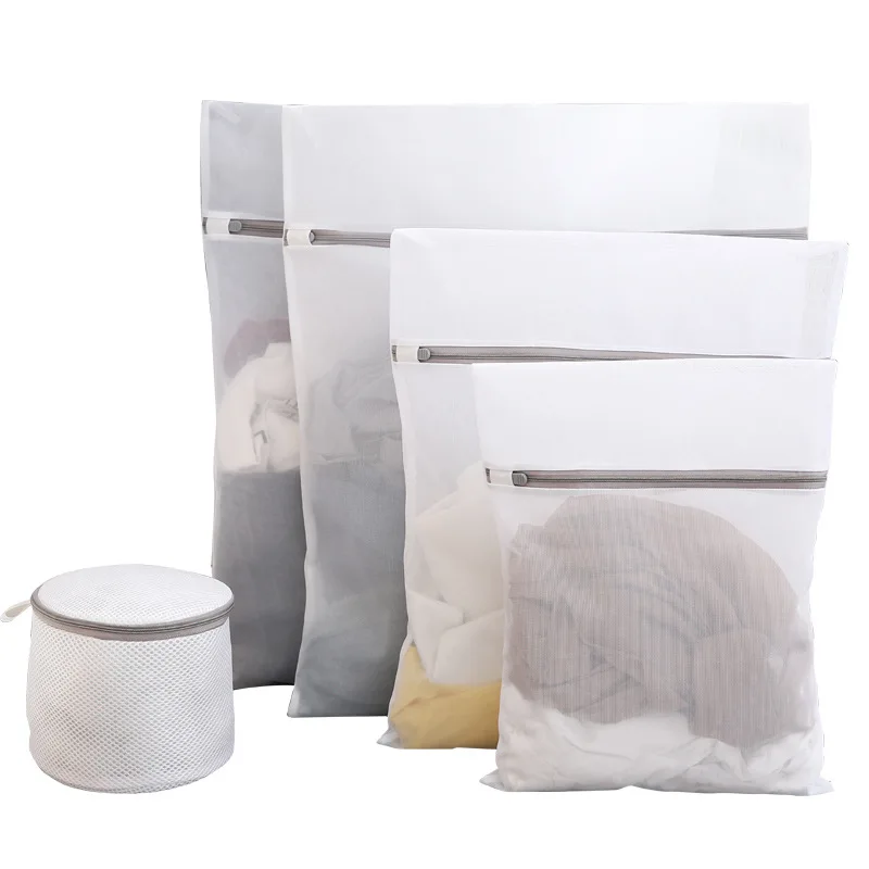 factory directly customized square zipper nylon net mesh laundry bags for online branders