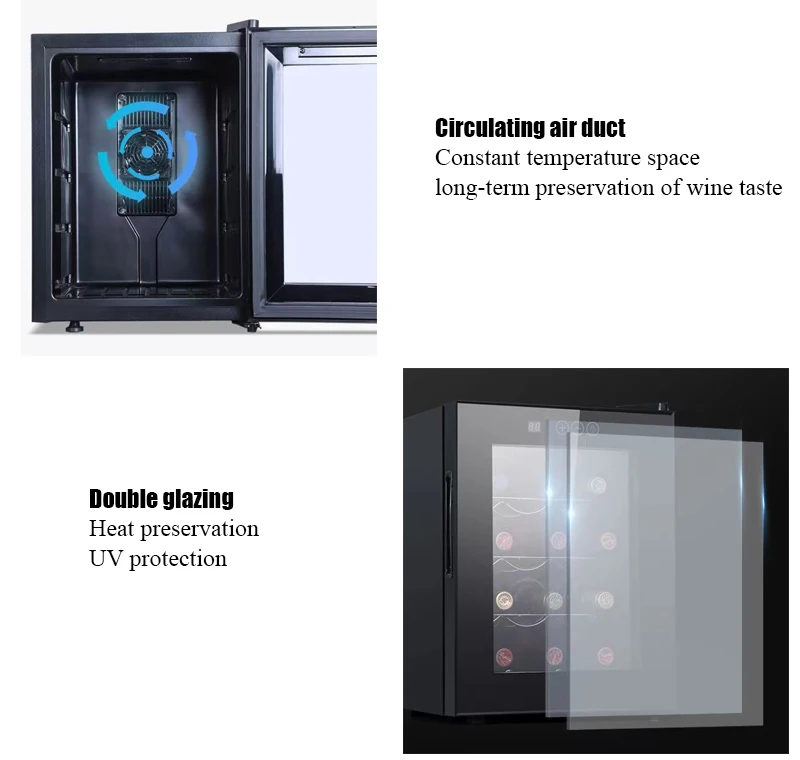 Wine Cooler 78L 32 Bottles Wine Refrigerator Cabinet Fridge wine bar cabinet