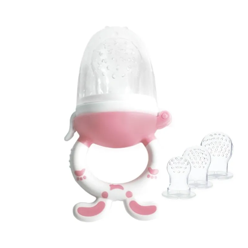 Safe and healthy teething toys for newborns Customizable baby animal toys silicone teethe fruit pacifier