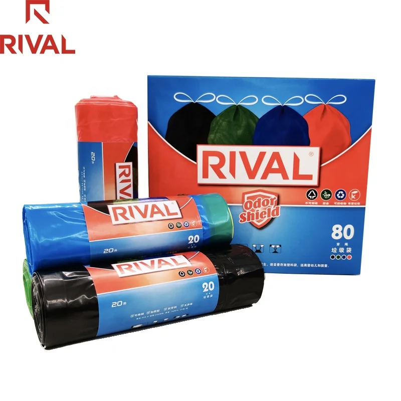 Лидер продаж биоразлагаемый и Компостируемый пластиковый мешок для мусора в рулоне