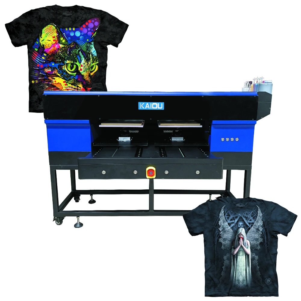 TUOYANG DTG & DTF No PET No Powder Shaker Printer Double Platform 3pcs*I3200/4720 Print Heads Printing on Garment Directly