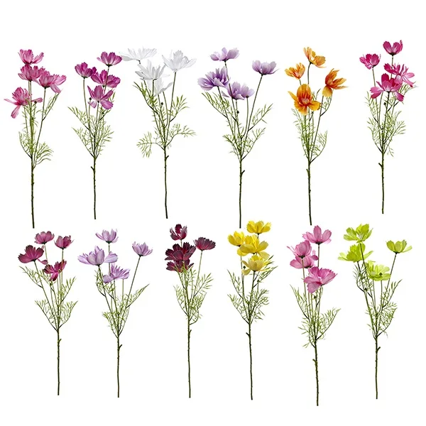 Tizen High Quality Natural-Like Flores Artificial Flowers Artificial Galsang Flower Spray Door Decoration