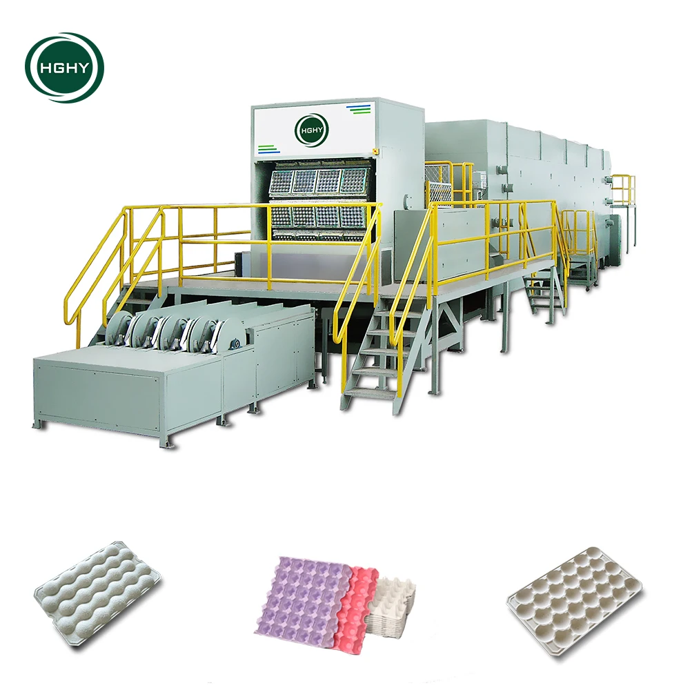 Environmentally friendly waste pulp paper recycle line egg tray making machine Automatic egg box machine egg tray machines