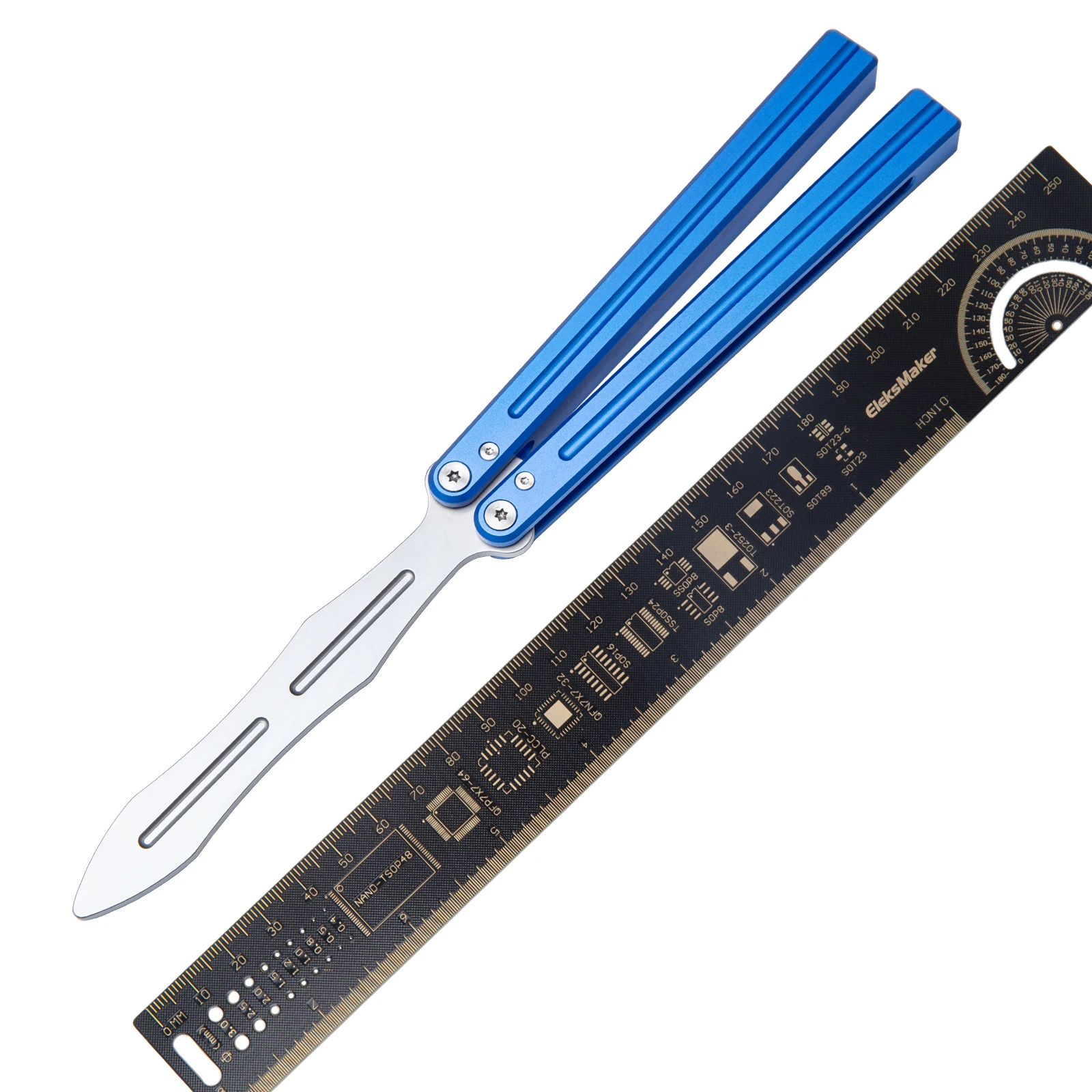 Aluminum alloy folding training knife novice testing tool Multi color outdoor training tool