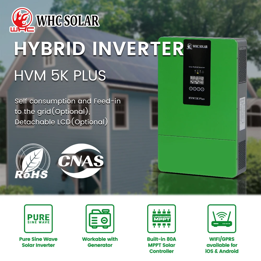 3.6Kw 5Kw 48V Pure Sine Wave On Off Grid Tied Hybrid Power Home System Solar Inverter With Mppt Charge Controller