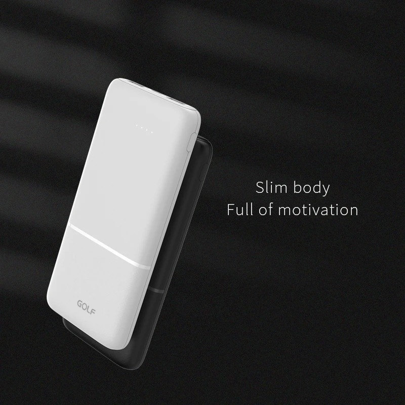 GOLF Wholesale Phone Charging Accessories High Capacity Lithium Cellphone Charging Case Mini Size Factory Power Bank 10000mah