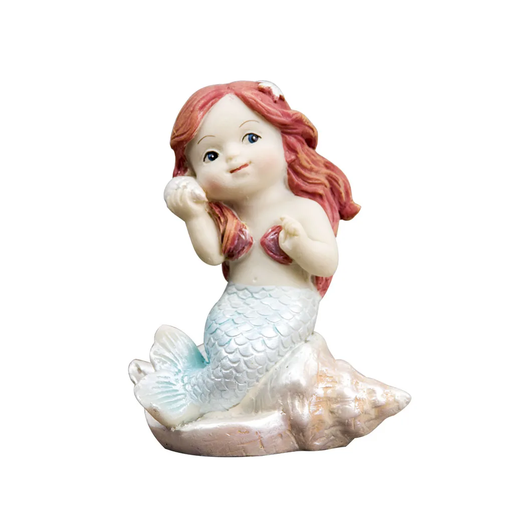 Mermaid Figurine Resin Art Sculpture Witch Statue Ornaments Gift Home Figurine Home Decor