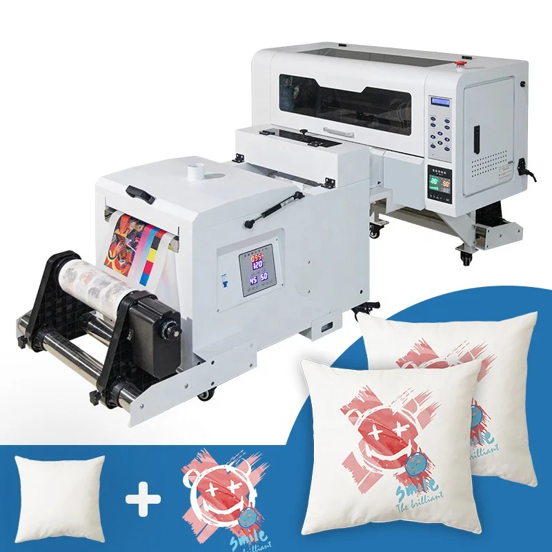 2 Printheads A3 XP600 white toner DTF printer t-shirt printing machine with shaker and dryer