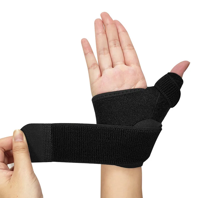Custom logo adjustable thumb and wrist stabilizer breathable wrist support brace splint