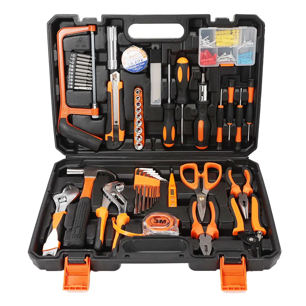 Hardware hand tool set general 108pcs manual woodworking kit tools set box for home use