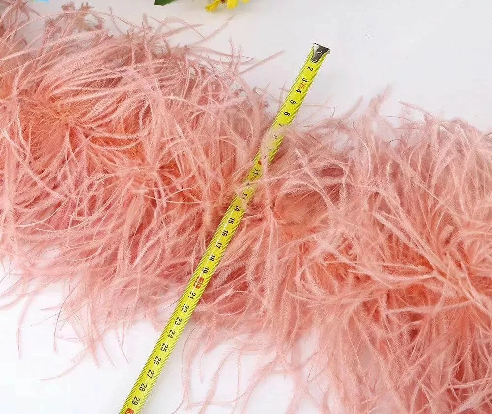 Factory Direct Sell Cheap Colorful Curly 1 Ply Fluffy Ostrich Ruff Feather Boa For Costume Decoration