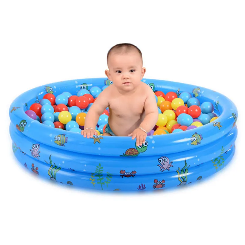 
Wholesale Hot Selling Three-ring Printing Marine Ball Pool Inflatable Baby Tub 