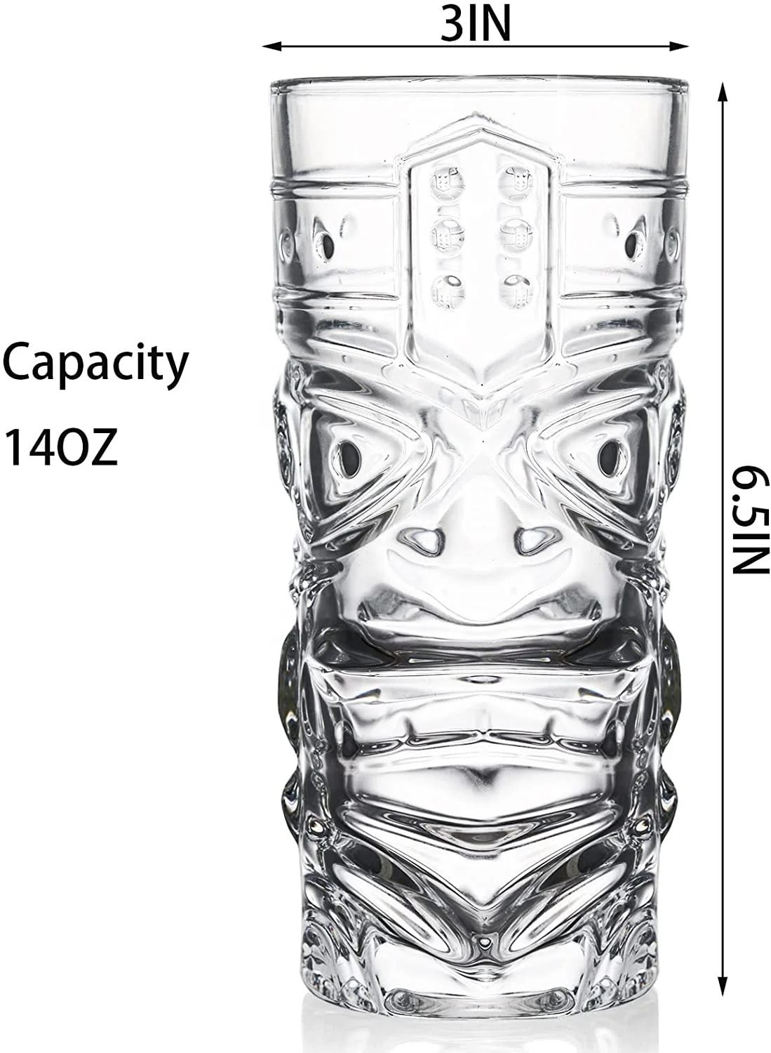 Unique Drinkware Hawaiian Party Barware Tropical Island Drinks Tiki Glasses Cup Mug Stylish Tiki Cocktail Glasses