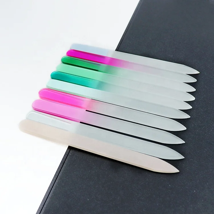 Ziri Factory Wholesale Manicure Nail tools Crystal Glass Nail Files 180/180 grit for Nail Art