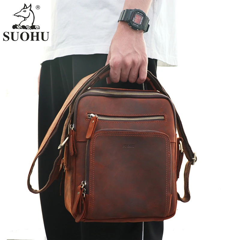 Mini handbags 2022 Hot Crazy Horse Leather crossbody bag Shoulder Bag Men Crossbody Men Shoulder Bags mini fashion handbags