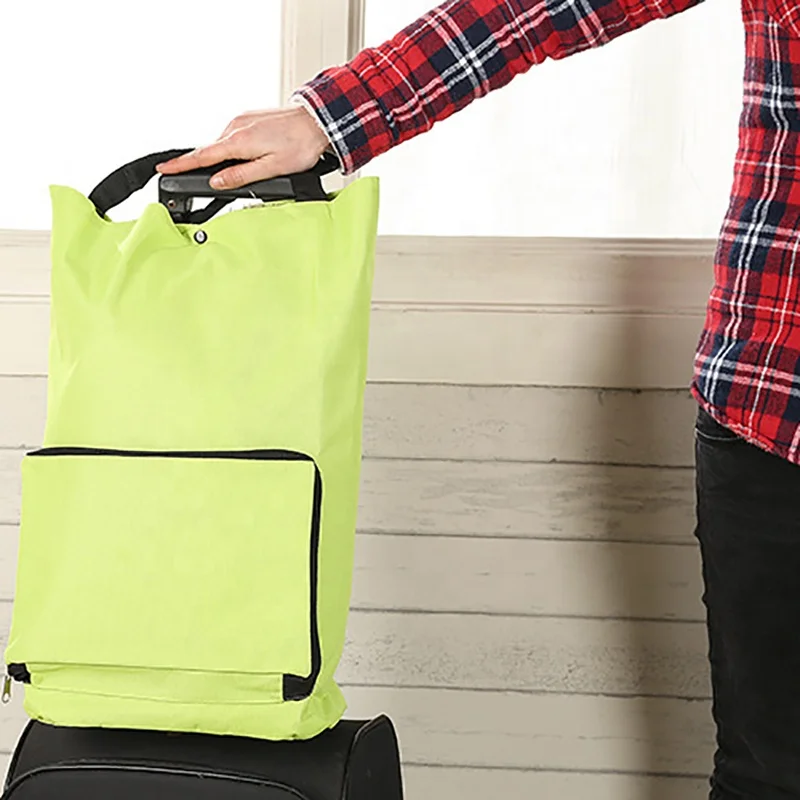 Shopping Trolley Bag Portable Tote Bag Shopping Cart Grocery Bags with Wheels Rolling Grocery Cart Shopping Carts Folding