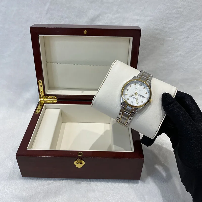 Watch Boxes for sale Fashion Winner Stainless Steel Skeleton Mechanical Watch For Man automatic self winder Wrist Watch