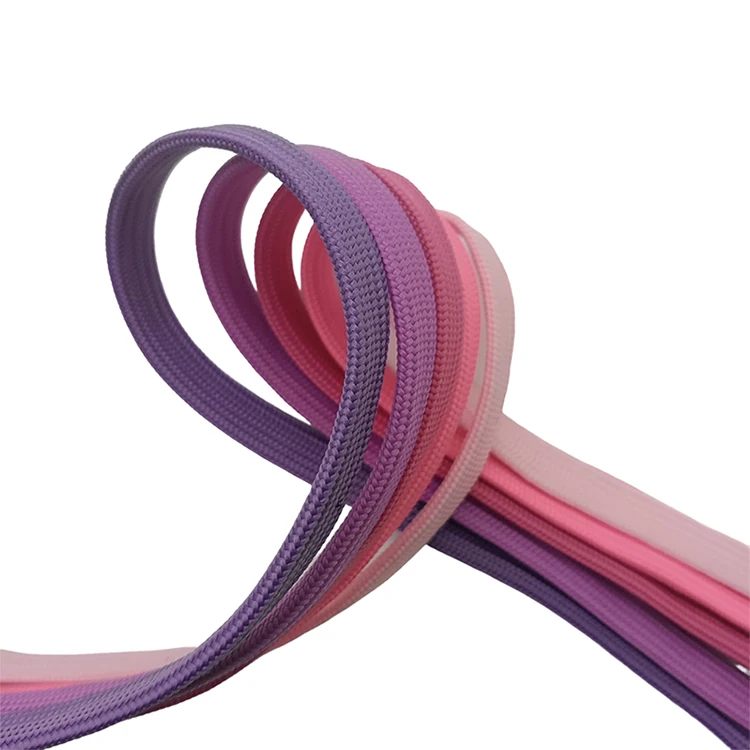 Custom Metal Tips Cream Color Flat Shoe Laces For Casual Shoes