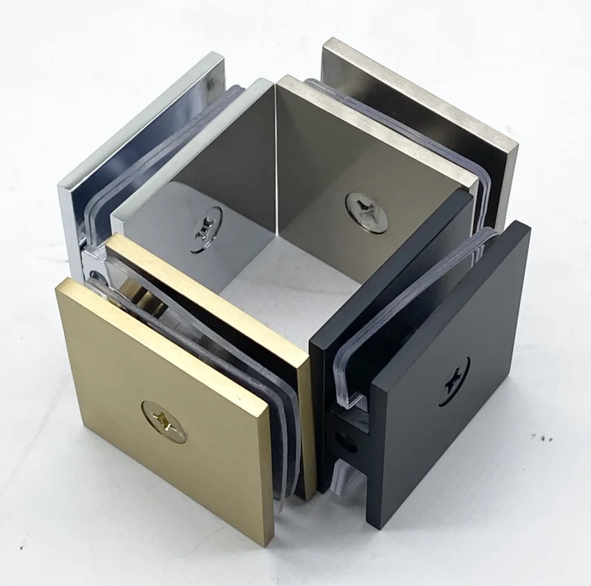 2 Inches Glass Clip Shower Glass Door Hardware Fittings Enclosure Clamp