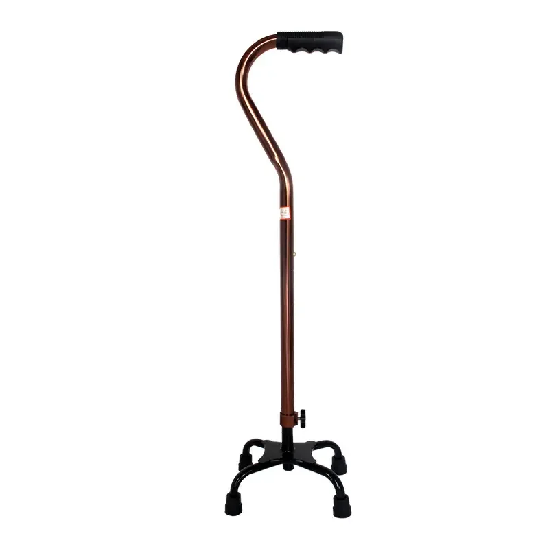 Adjustable Retractable Aluminum Alloy Steel Four-Claw Cane Convenient Rehabilitation Therapy Supplies for Elderly Walking Stick
