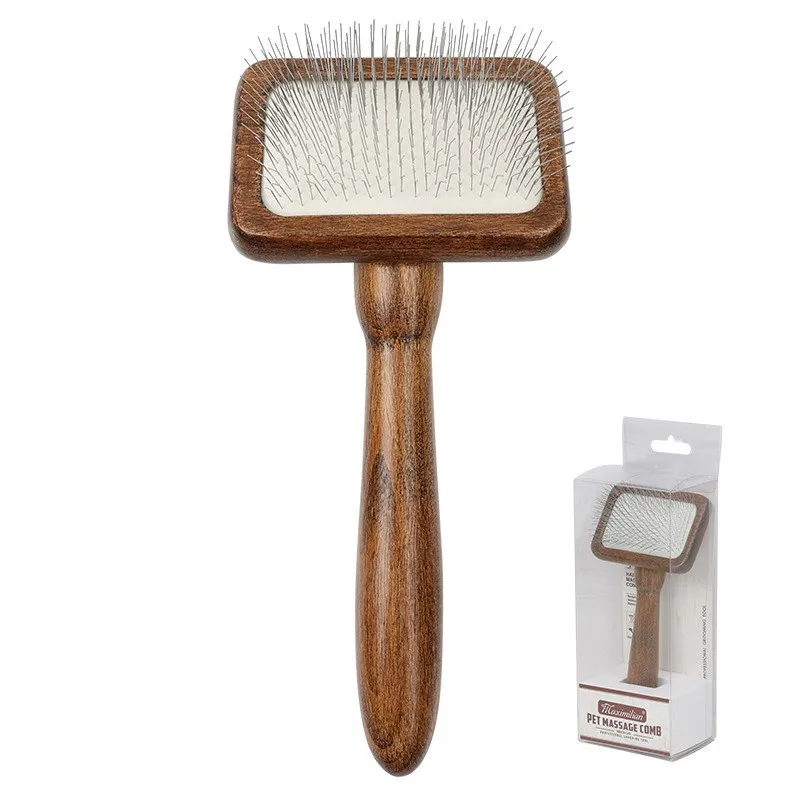 High-quality Wooden Handle Pet Brushes And Combs For Grooming eco-friendly Wooden Pet Care Kit