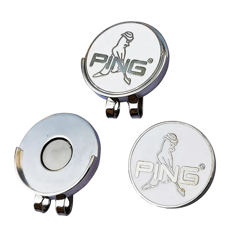 Custom cheap ball marker metal magnetic hat clips golf hat clips, golf gift set