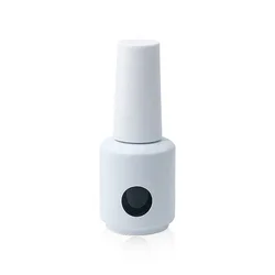 custom print logo 15ml round white fancy soak off empty uv gel nail polish glass bottle