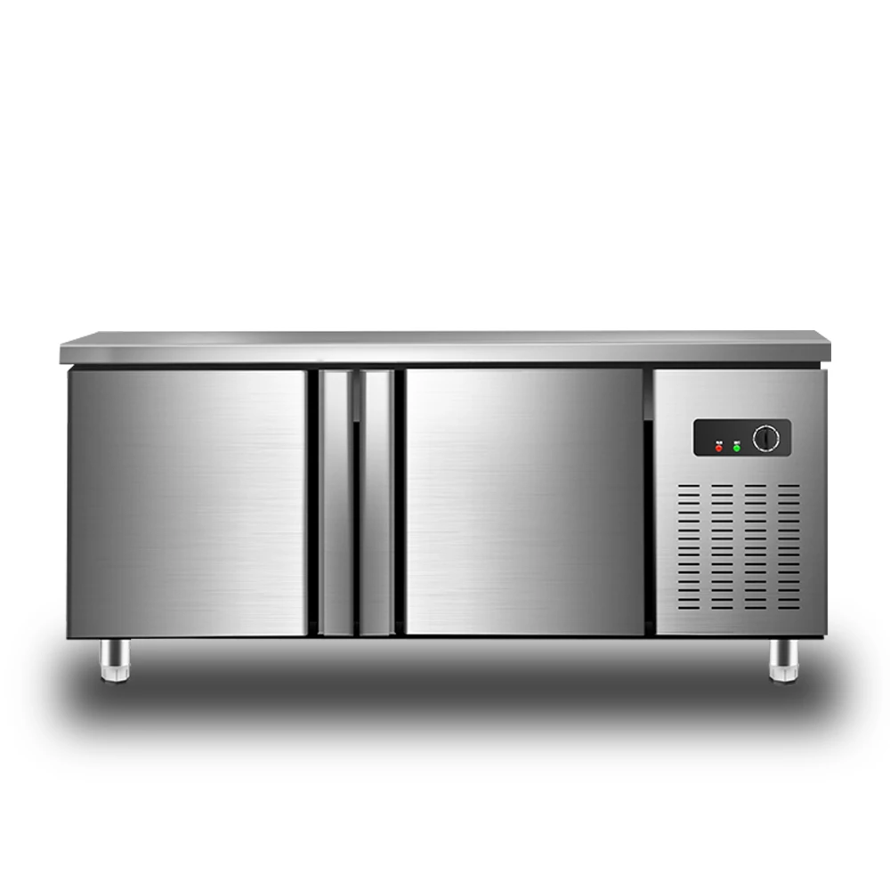 Kitchen Refrigerator Stainless Steel Countertop Operating Refrigerated Freezer