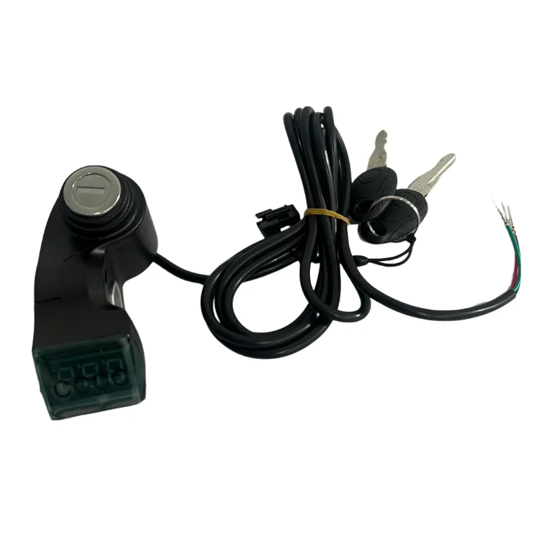 Electric scooter Throttle Digital Battery Voltage Display Switch Power with Key Lock scooter Battery Display Voltage Display