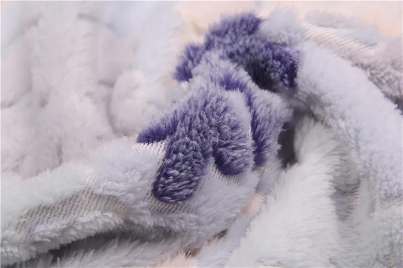 two side 3d cut flowers snowflake printed flannel fleece fabric for pajamas