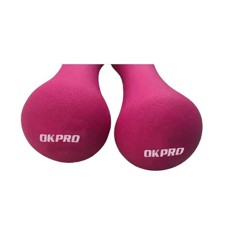 Gym Fitness Colorful Bone Shape Neoprene Dumbbell For Women
