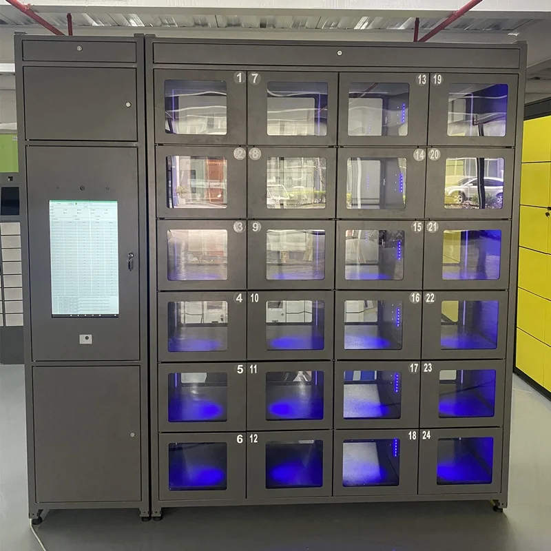 21/24 Doors Double Sides Smart Food Delivery Locker for Pizza Cabinet Used in Restaurants/Take-out Food Platform