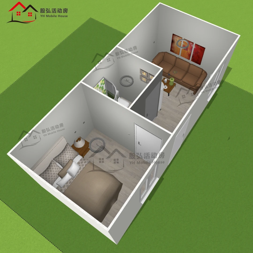 Quick assemble Cheap price 20 foot storage container house prefab home living room for sale