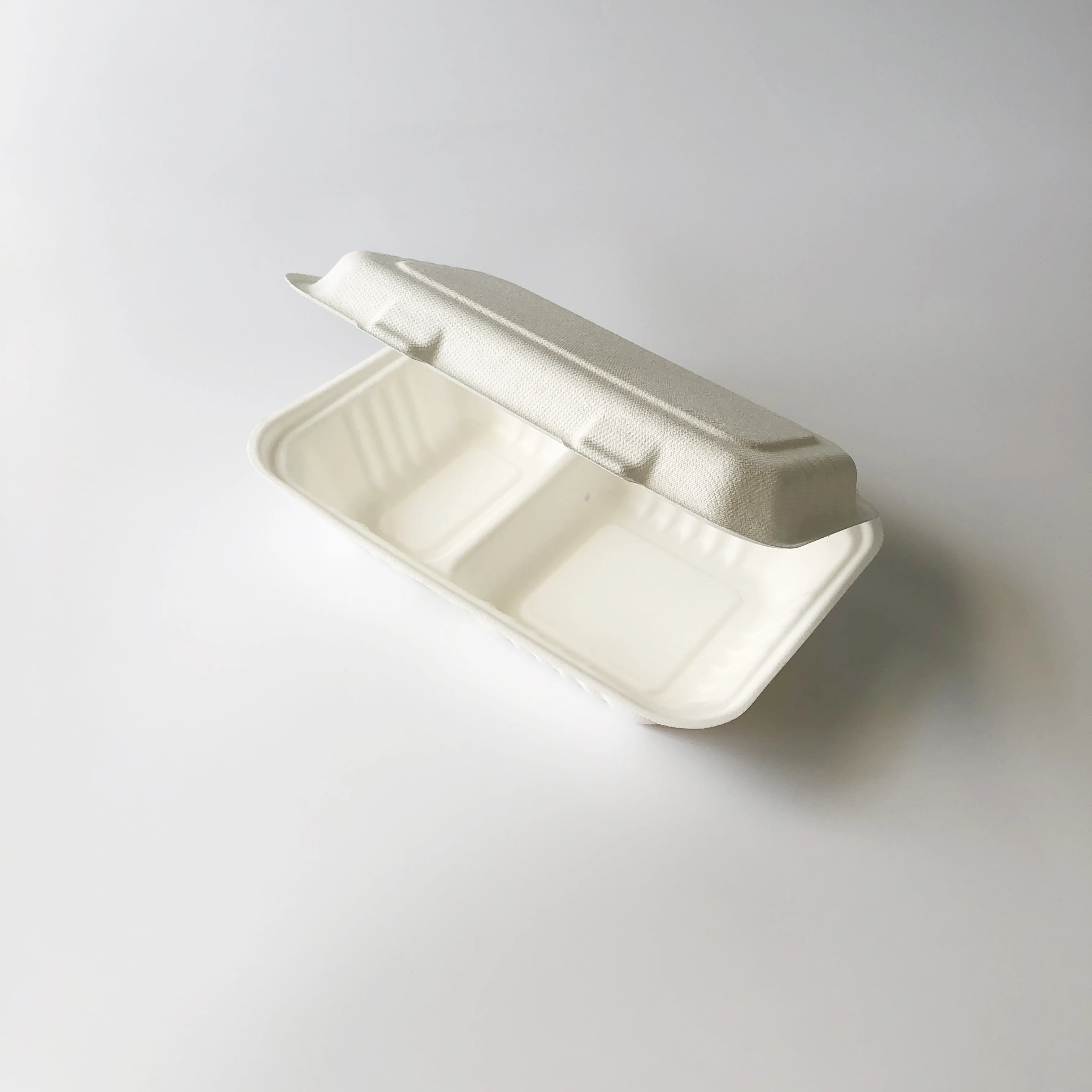 9x6'-1000ml Bagasse 2-compartment food container