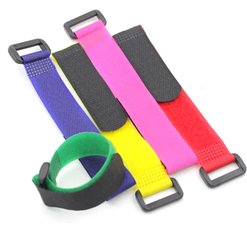 Customized Colorful Buckle Hook And Loop Fastener Cable Straps